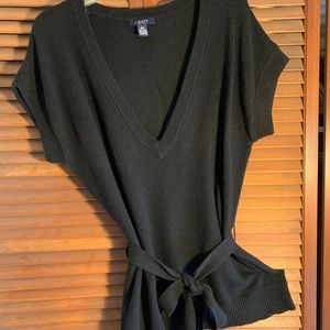 Chaps black sweater vest.